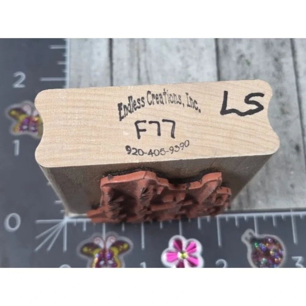 Endless Creations Take Time Laugh Music Of Soul Rubber Stamp Wood #B33